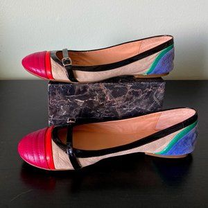Jessica Simpson Flats with Rainbow Accent
